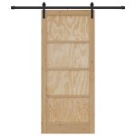 Ușă Culisantă vidaXL cu Set de Accesorii 86x198.5 cm Lemn Solid de Pin Ușă Culisantă vidaXL cu Set de Accesorii 86x198.5 cm Lemn Solid de Pin
