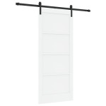 Ușa glisantă vidaXL cu accesorii albe 86x198.5 cm din lemn solid de pin Ușa glisantă vidaXL cu accesorii albe 86x198.5 cm din lemn solid de pin