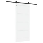 Ușa glisantă vidaXL cu accesorii albe 86x198.5 cm din lemn solid de pin Ușa glisantă vidaXL cu accesorii albe 86x198.5 cm din lemn solid de pin