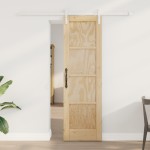 vidaXL Ușa Glisantă Manual Natural și alb 61 x 198.5 cm vidaXL Ușa Glisantă Manual Natural și alb 61 x 198.5 cm
