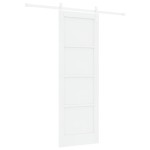 Ușa glisantă vidaXL alb 73.5x211 cm din lemn masiv de pin cu accesorii Ușa glisantă vidaXL alb 73.5x211 cm din lemn masiv de pin cu accesorii