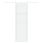 Ușa glisantă vidaXL alb 73.5x211 cm din lemn masiv de pin cu accesorii Ușa glisantă vidaXL alb 73.5x211 cm din lemn masiv de pin cu accesorii