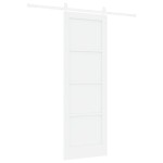 Ușa glisantă vidaXL alb 73.5x211 cm din lemn masiv de pin cu accesorii Ușa glisantă vidaXL alb 73.5x211 cm din lemn masiv de pin cu accesorii