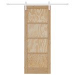 vidaXL Ușa Glisantă Manual Natural și alb 78 x 202 cm