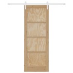 vidaXL Ușa Glisantă Manual Natural și alb 78 x 211 cm