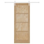 Ușa glisantă vidaXL cu set de accesorii 83x211 cm din lemn masiv de pin