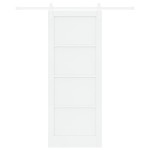 vidaXL Ușa Glisantă Manual Alb 83 x 211 cm Lemn de pin solid și oțel