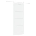 vidaXL Ușa Glisantă Manual Alb 83 x 211 cm Lemn de pin solid și oțel