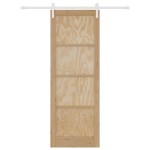 vidaXL Ușa Glisantă Manual Natural și alb 83 x 232 cm