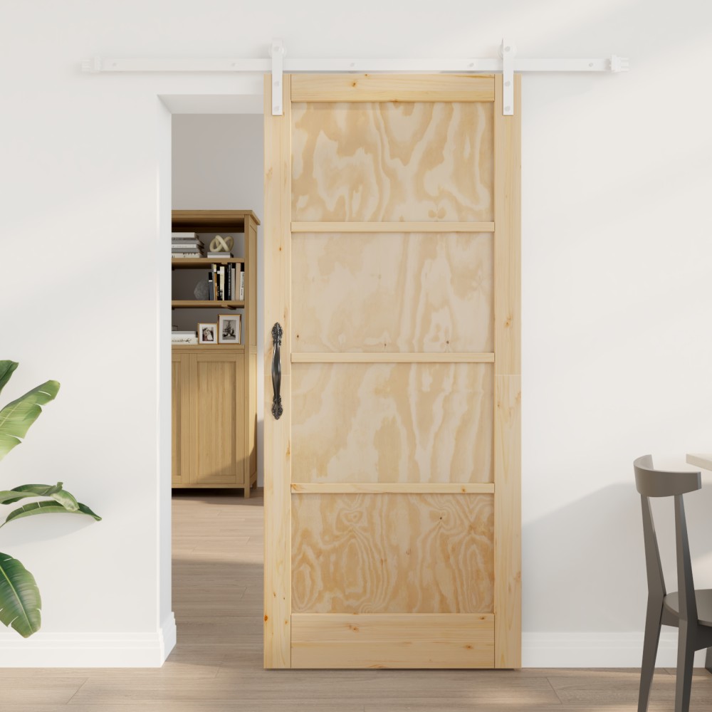 vidaXL Ușa Glisantă Manual Natural și alb 86 x 198.5 cm