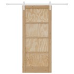 vidaXL Ușa Glisantă Manual Natural și alb 86 x 198.5 cm