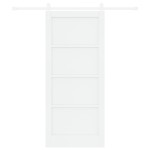 vidaXL Ușa Glisantă Manual Alb 86 x 198.5 cm Lemn de pin solid și oțel vidaXL Ușa Glisantă Manual Alb 86 x 198.5 cm Lemn de pin solid și oțel