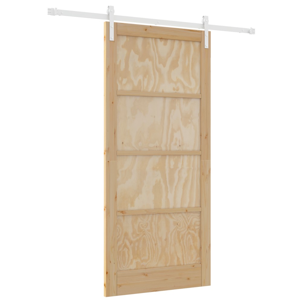 Ușa glisantă vidaXL cu accesorii 93x202 cm din lemn masiv de pin