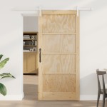 Ușa glisantă vidaXL cu accesorii 93x202 cm din lemn masiv de pin Ușa glisantă vidaXL cu accesorii 93x202 cm din lemn masiv de pin
