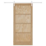 Ușa glisantă vidaXL cu accesorii 93x202 cm din lemn masiv de pin Ușa glisantă vidaXL cu accesorii 93x202 cm din lemn masiv de pin
