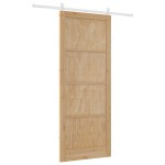 vidaXL Ușa Glisantă Manual Natural și alb 93 x 232 cm vidaXL Ușa Glisantă Manual Natural și alb 93 x 232 cm