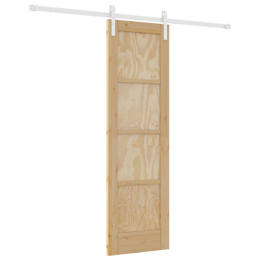 Ușă glisantă vidaXL cu set de accesorii 61x198.5 cm Lemn masiv Pin