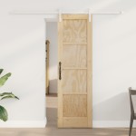 vidaXL Ușa Glisantă Manual Natural și alb 61 x 198.5 cm vidaXL Ușa Glisantă Manual Natural și alb 61 x 198.5 cm
