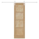 vidaXL Ușa Glisantă Manual Natural și alb 61 x 198.5 cm vidaXL Ușa Glisantă Manual Natural și alb 61 x 198.5 cm