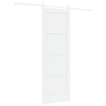 Ușa glisantă vidaXL cu accesorii Alb 73.5x211 cm Lemn Masiv de Pin