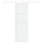 Ușa glisantă vidaXL cu accesorii Alb 73.5x211 cm Lemn Masiv de Pin