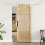 vidaXL Ușa Glisantă Manual Natural și alb 78 x 202 cm