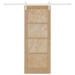 vidaXL Ușa Glisantă Manual Natural și alb 78 x 202 cm