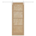 vidaXL Ușa Glisantă Manual Natural și alb 78 x 211 cm