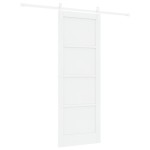 Ușa cu Glisare vidaXL cu Set de Hardware Alb 78x211 cm Lemn Solid