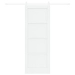 Ușa cu Glisare vidaXL cu Set de Hardware Alb 78x211 cm Lemn Solid