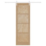 vidaXL Ușa Glisantă Manual Natural și alb 78 x 232 cm