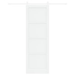 vidaXL Ușa Glisantă Manual Alb 78 x 232 cm Lemn de pin solid și oțel