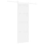 vidaXL Ușa Glisantă Manual Alb 78 x 232 cm Lemn de pin solid și oțel