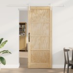vidaXL Ușa Glisantă Manual Natural și alb 83 x 211 cm