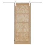 vidaXL Ușa Glisantă Manual Natural și alb 83 x 211 cm