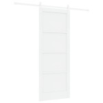 vidaXL Ușa Glisantă Manual Alb 83 x 211 cm Lemn de pin solid și oțel