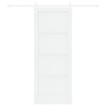 vidaXL Ușa Glisantă Manual Alb 83 x 211 cm Lemn de pin solid și oțel
