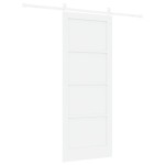 vidaXL Ușa Glisantă Manual Alb 83 x 211 cm Lemn de pin solid și oțel