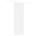 vidaXL Ușa Glisantă Manual Alb 83 x 232 cm Lemn de pin solid și oțel vidaXL Ușa Glisantă Manual Alb 83 x 232 cm Lemn de pin solid și oțel