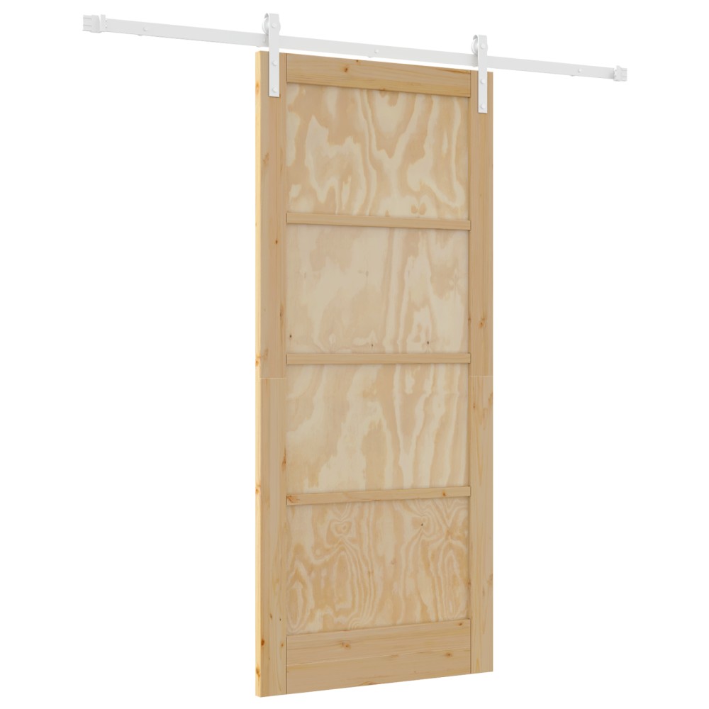 vidaXL Ușa Glisantă Manual Natural și alb 86 x 198.5 cm