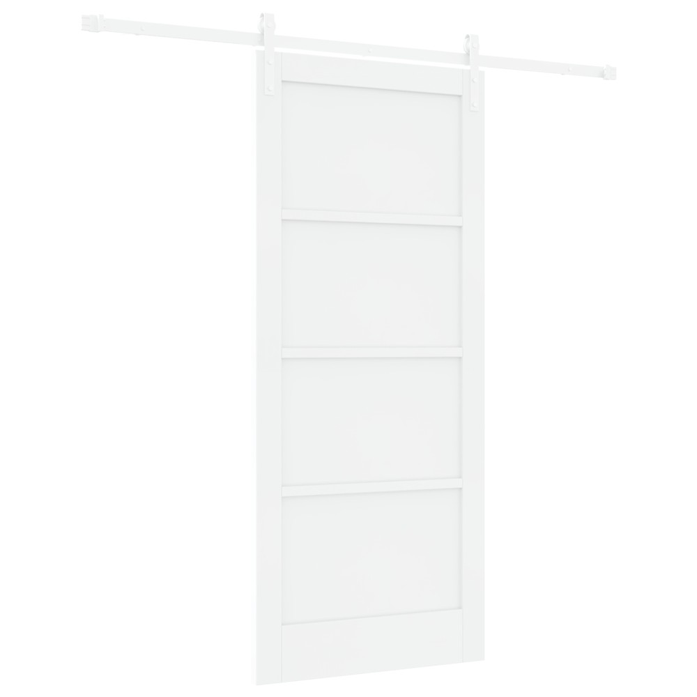 vidaXL Ușă glisantă Set 2 Alb MDF 86 x 198.5 cm Componente glisante