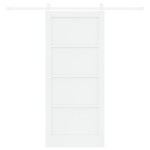 vidaXL Ușa Glisantă Manual Alb 86 x 198.5 cm Lemn de pin solid și oțel vidaXL Ușa Glisantă Manual Alb 86 x 198.5 cm Lemn de pin solid și oțel
