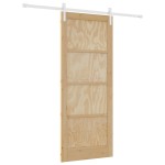 vidaXL Ușa Glisantă Manual Natural și alb 86 x 211 cm