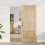vidaXL Ușa Glisantă Manual Natural și alb 86 x 211 cm