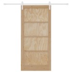 vidaXL Ușa Glisantă Manual Natural și alb 93 x 202 cm