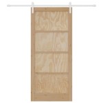 vidaXL Ușa Glisantă Manual Natural și alb 93 x 211 cm vidaXL Ușa Glisantă Manual Natural și alb 93 x 211 cm
