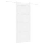 Ușa glisantă vidaXL cu kit de accesorii Alb 93x211 cm din pin solid Ușa glisantă vidaXL cu kit de accesorii Alb 93x211 cm din pin solid
