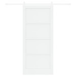 Ușa glisantă vidaXL cu kit de accesorii Alb 93x211 cm din pin solid Ușa glisantă vidaXL cu kit de accesorii Alb 93x211 cm din pin solid