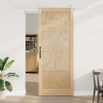 vidaXL Ușa Glisantă Manual Natural și alb 93 x 232 cm vidaXL Ușa Glisantă Manual Natural și alb 93 x 232 cm