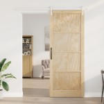 vidaXL Ușa Glisantă Manual Natural și alb 93 x 232 cm vidaXL Ușa Glisantă Manual Natural și alb 93 x 232 cm
